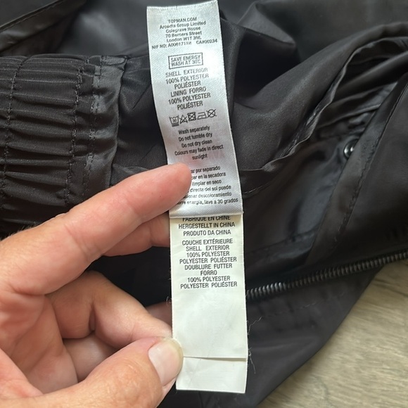 🔥Topman🔥 | Black shiny lightweight bomber jacket - Picture 11 of 12